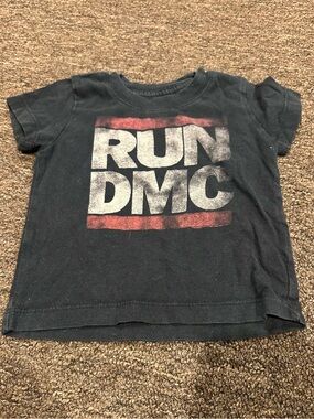 Vintage Boys 18mo Run DMC Kids Black Graphic Tee Rockware Anthill Trading